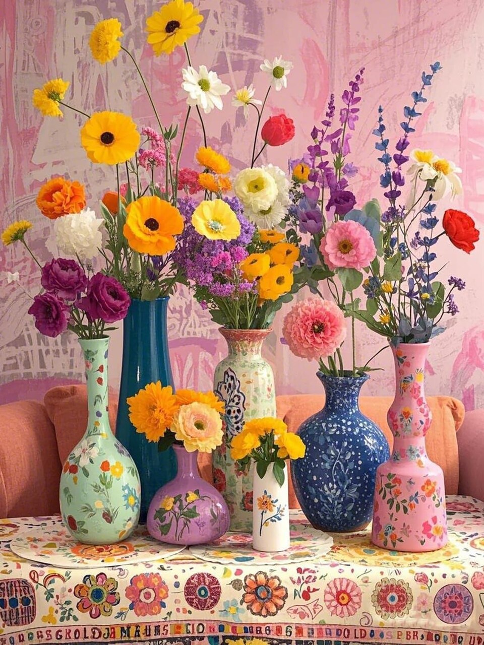 Flowers Diamond Art Kits for Adults,5D Flower Diamond Painting DIY Animal Diamond Art Diamond Painting Kit for Adult,Round Full Drill Diamonds, Diamond Art Kits for Home Decor